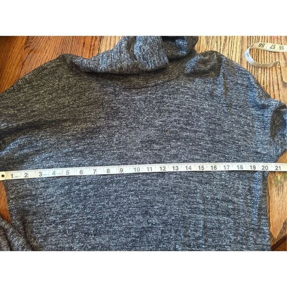 Anthropologie -Saturday Sunday Heather grey cowl turtle neck sweater - Picture 5 of 7